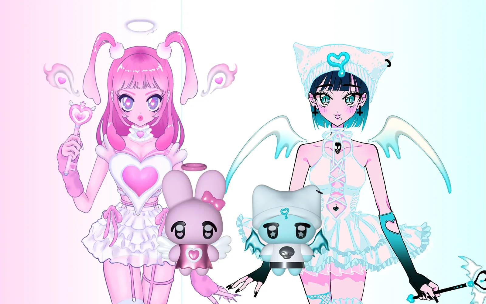 オリジナルキャラクター うーちゃん＆ねねこ